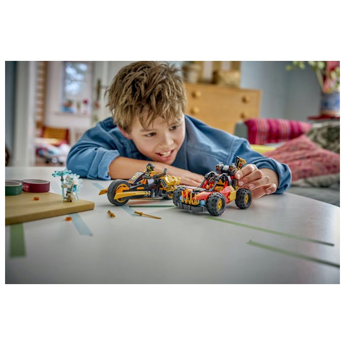 Lego 71864 Ninjago Veicoli Combinanti di Kai e Cole Set Costruzioni 394 Pezzi 3 Minifigure da 7 Anni