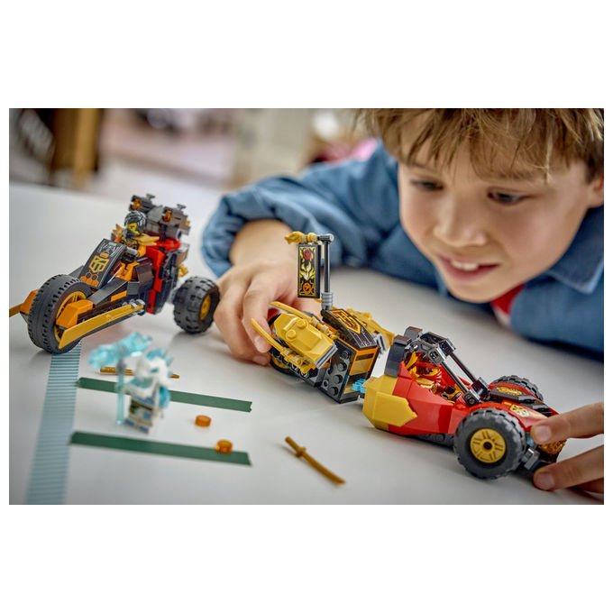 Lego 71864 Ninjago Veicoli Combinanti di Kai e Cole Set Costruzioni 394 Pezzi 3 Minifigure da 7 Anni