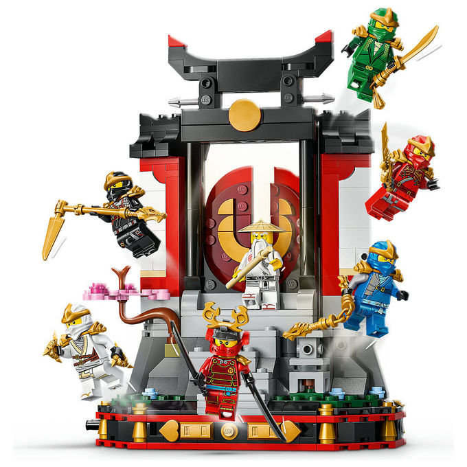 Lego 71866 Ninjago Display Personaggi Ninja 15° Anniversario Monastero Ninja Set da Costruzione 447 Pezzi 8 Minifigure