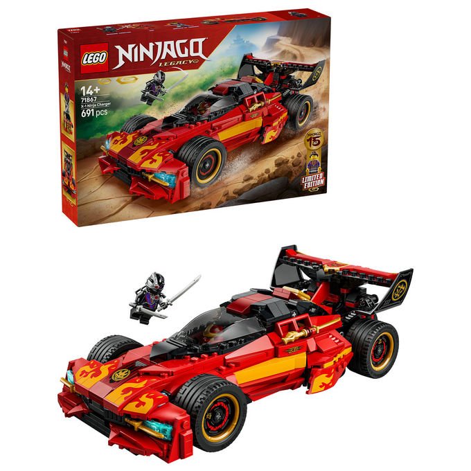 Lego 71867 NINJAGO Super-Bolide Ninja X-1 15° Anniversario Set Costruzioni 2in1 con Moto 691 Pezzi 3 Minifigure da 14 anni