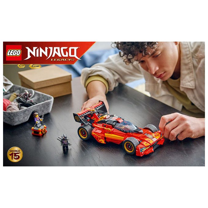 Lego 71867 NINJAGO Super-Bolide Ninja X-1 15° Anniversario Set Costruzioni 2in1 con Moto 691 Pezzi 3 Minifigure da 14 anni