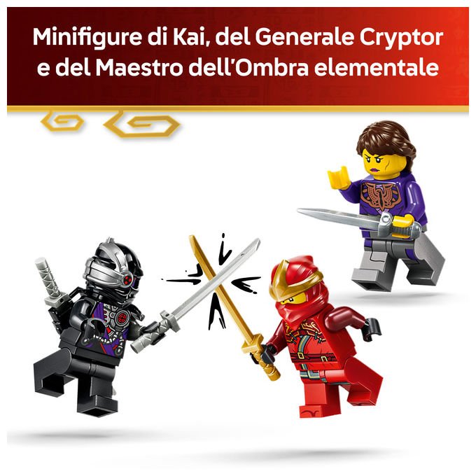 Lego 71867 NINJAGO Super-Bolide Ninja X-1 15° Anniversario Set Costruzioni 2in1 con Moto 691 Pezzi 3 Minifigure da 14 anni