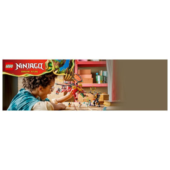 Lego 71868 Ninjago Mech Drago Mutaforma di Wyldfyre Set da Costruzione 2 in 1 Dragons Rising 821 pezzi 6 Minifigure 9+