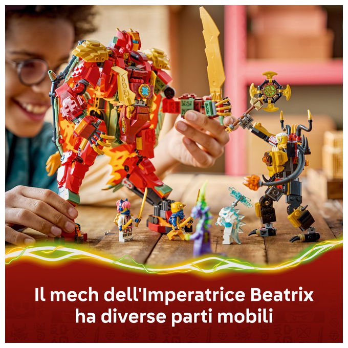 Lego 71868 Ninjago Mech Drago Mutaforma di Wyldfyre Set da Costruzione 2 in 1 Dragons Rising 821 pezzi 6 Minifigure 9+