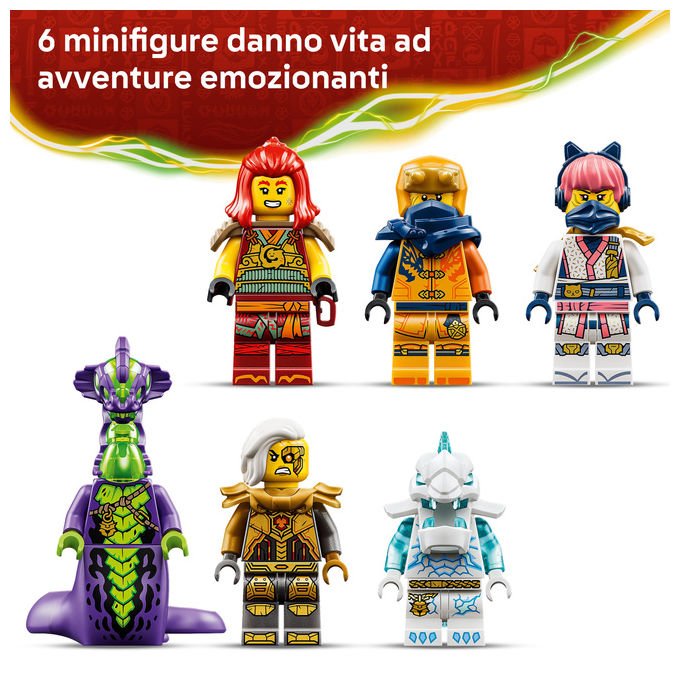 Lego 71868 Ninjago Mech Drago Mutaforma di Wyldfyre Set da Costruzione 2 in 1 Dragons Rising 821 pezzi 6 Minifigure 9+