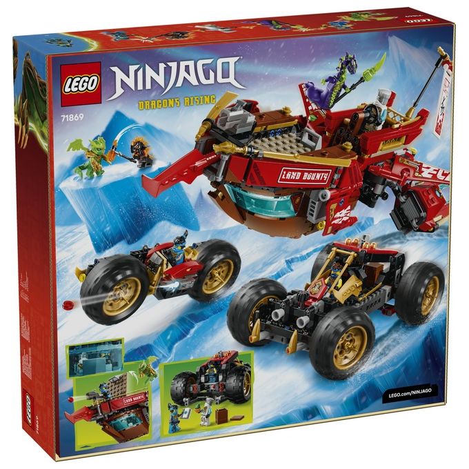 Lego NINJAGO 71869 Bounty di Terra Camion Giocattolo 3 in 1 per Bambini da 9 Anni con 6 Minifigure