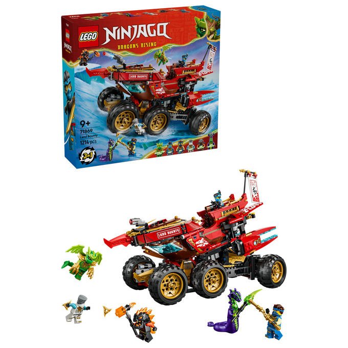 Lego NINJAGO 71869 Bounty di Terra Camion Giocattolo 3 in 1 per Bambini da 9 Anni con 6 Minifigure