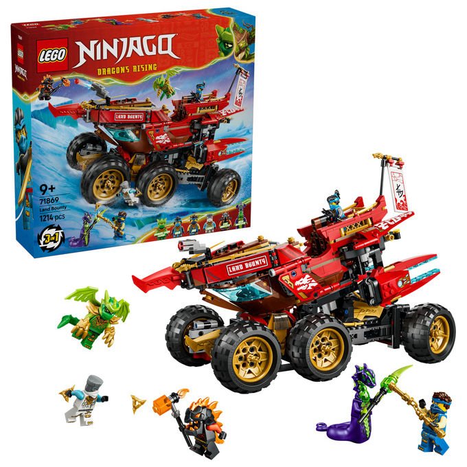 Lego NINJAGO 71869 Bounty di Terra Camion Giocattolo 3 in 1 per Bambini da 9 Anni con 6 Minifigure