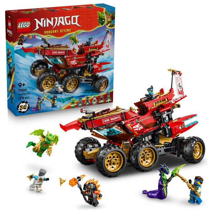 Lego NINJAGO 71869 Bounty di Terra Camion Giocattolo 3 in 1 per Bambini da 9 Anni con 6 Minifigure