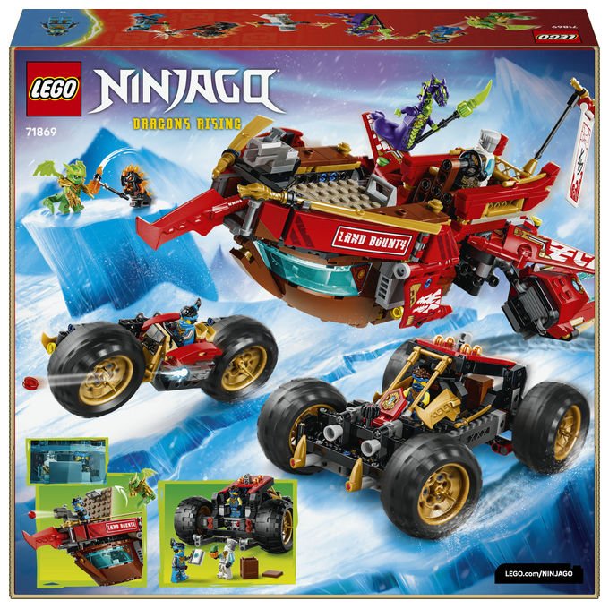 Lego NINJAGO 71869 Bounty di Terra Camion Giocattolo 3 in 1 per Bambini da 9 Anni con 6 Minifigure