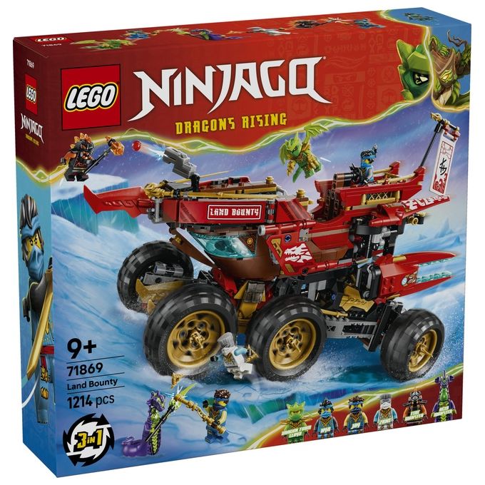 Lego NINJAGO 71869 Bounty di Terra Camion Giocattolo 3 in 1 per Bambini da 9 Anni con 6 Minifigure