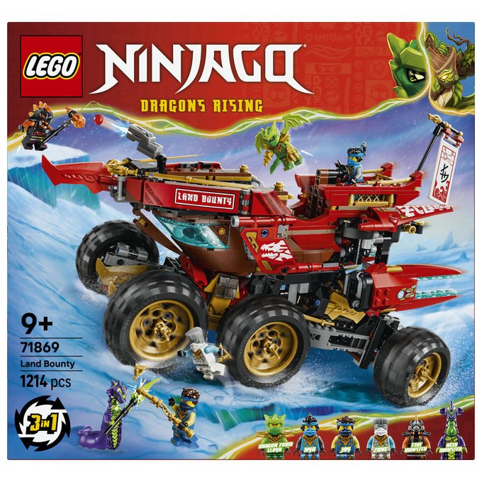 Lego NINJAGO 71869 Bounty di Terra Camion Giocattolo 3 in 1 per Bambini da 9 Anni con 6 Minifigure