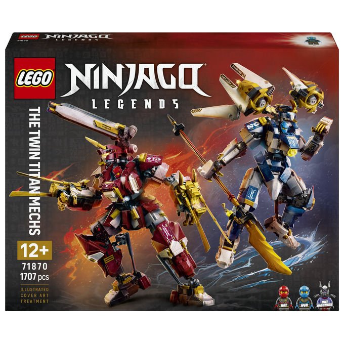 Lego 71870 NINJAGO Mech Titanici Gemelli Set da Costruzione 1707 pezzi 2 Action Figure 3 Minifigure per 12 anni