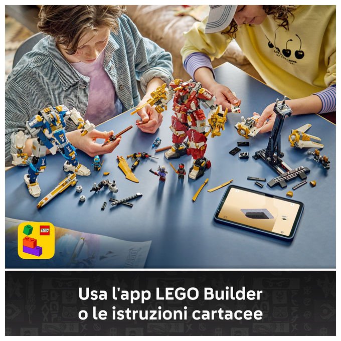 Lego 71870 NINJAGO Mech Titanici Gemelli Set da Costruzione 1707 pezzi 2 Action Figure 3 Minifigure per 12 anni