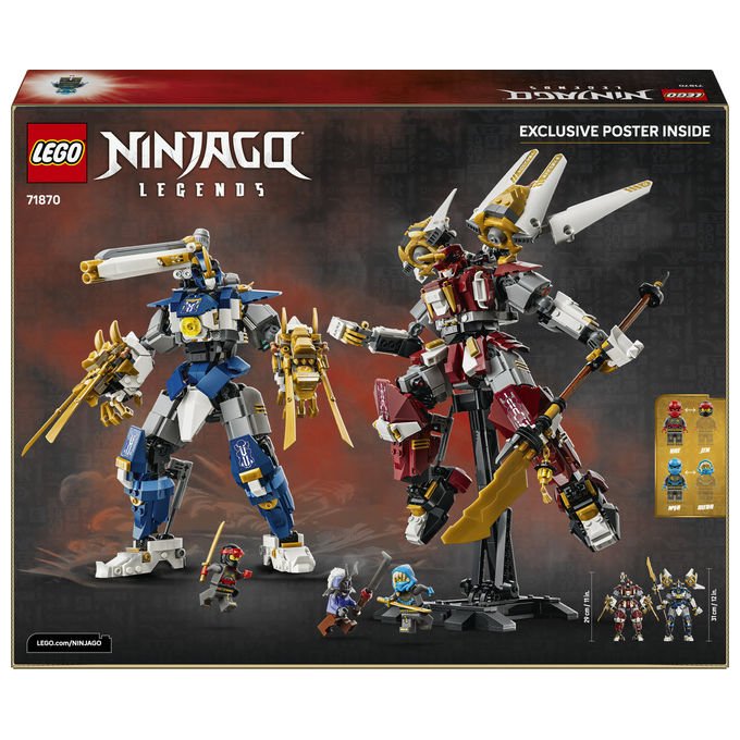 Lego 71870 NINJAGO Mech Titanici Gemelli Set da Costruzione 1707 pezzi 2 Action Figure 3 Minifigure per 12 anni