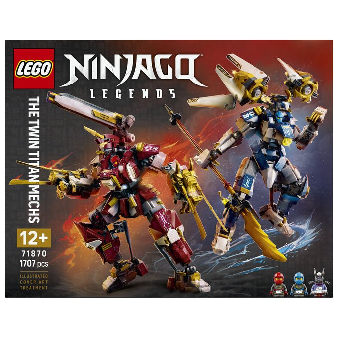 Lego 71870 NINJAGO Mech Titanici Gemelli Set da Costruzione 1707 pezzi 2 Action Figure 3 Minifigure per 12 anni