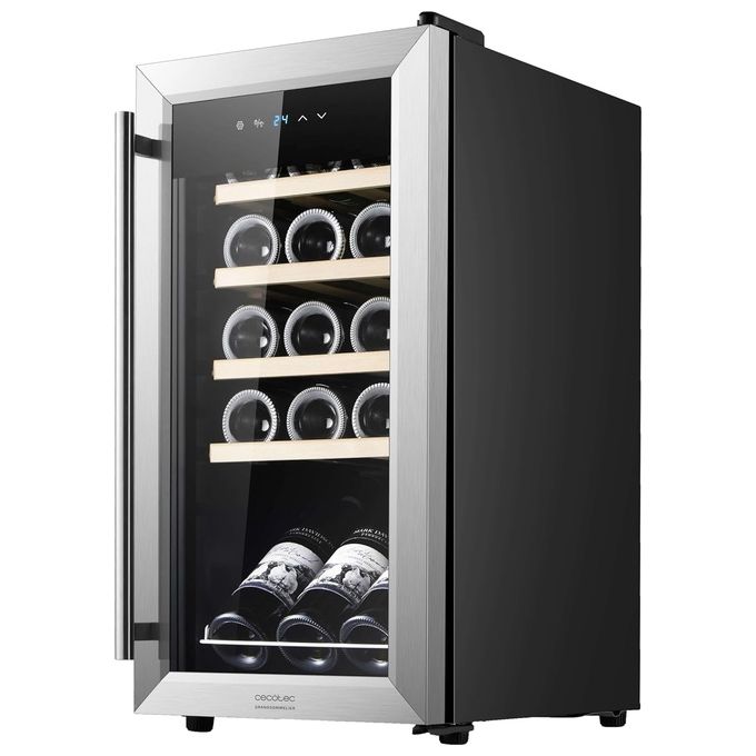 Cecotec Bolero Grand Sommmelier 1550 Cantinetta vino a libera installazione 15 bottiglie Temperatura regolabile 5-18 gradi Pannello di controllo touch colore nero