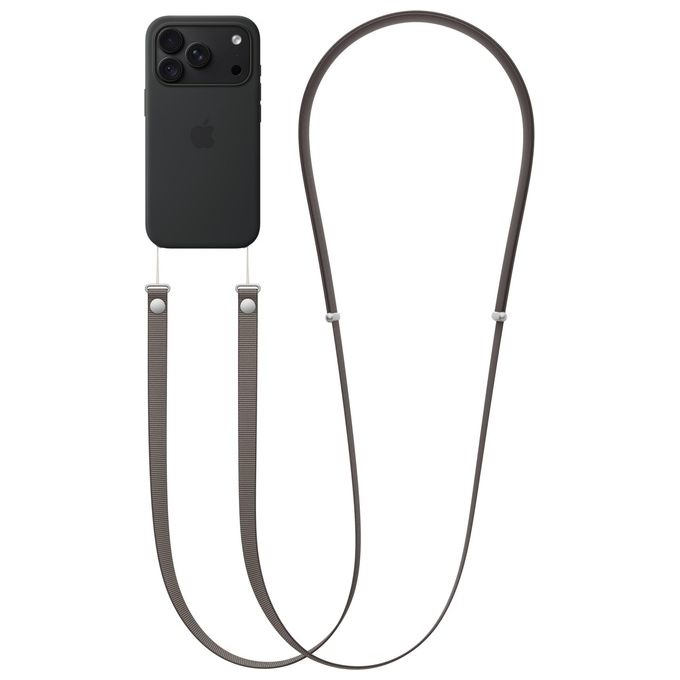 Apple MK9E4ZM-A Tracolla in PET Riciclato Compatibile con Custodie MagSafe Lunghezza Regolabile 1080-2080 mm colore Grigio talpa