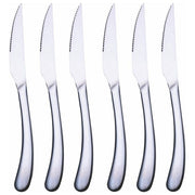 Montecarlo Set 6 Coltelli Bistecca Silver Lucido