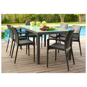 Keter Set 8 Pezzi Sedia Bali Mono Grafite per Arredo Giardino Robusto e Elegante