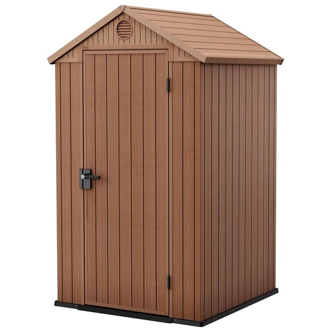 Keter Casetta Darwin 4x4 Marrone Resistente agli Agenti Atmosferici ‎117 x 125,8 x 205 cm