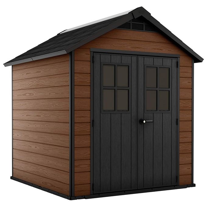 Keter Casetta da Giardino Newton 759 in Resina e Legno 228x287x252h Marrone