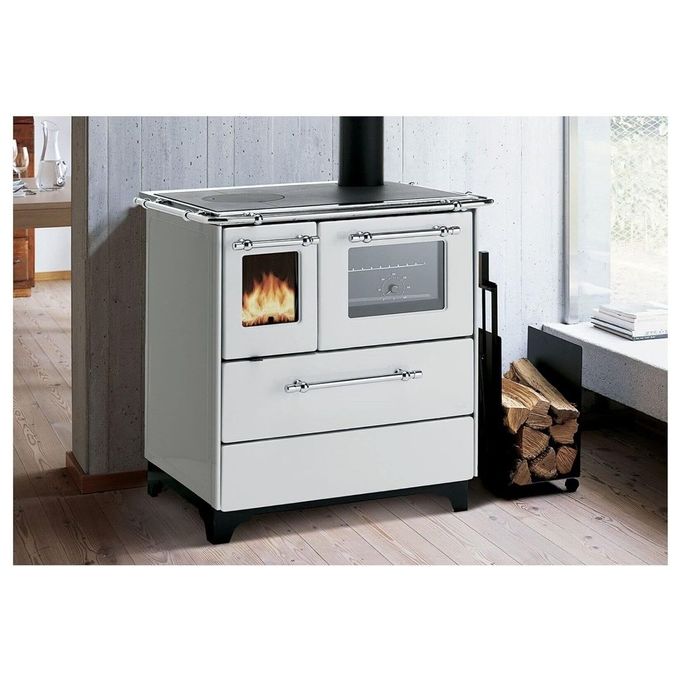 Palazzetti Cucina Royal a Legna New Betty 3.5 Vetro Bianco