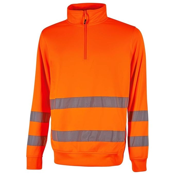 UPOWER Felpa ZIP Corta Alta Visibilita' Arancione Taglia XL Modello FELIS