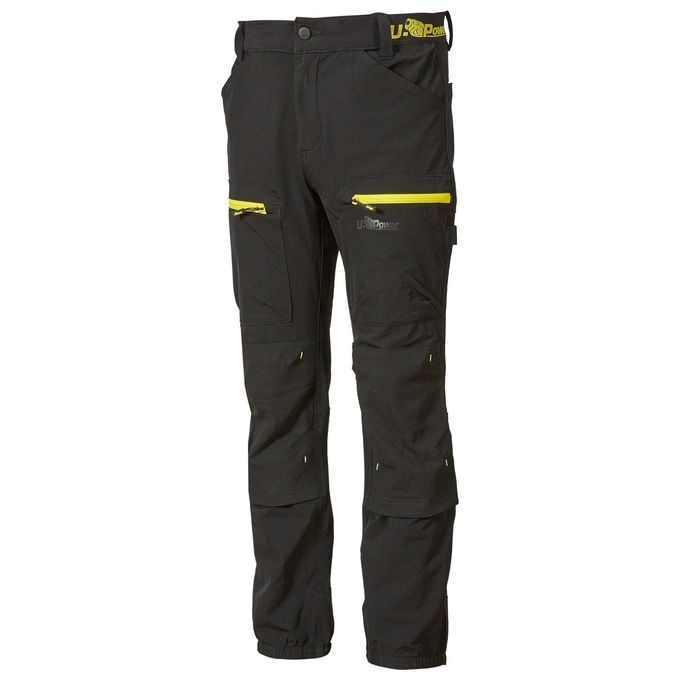 UPOWER Pantalone Horizon Black Carbon XL Robusto e Confortevole per Ambiente di Lavoro