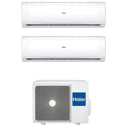 Haier Trendy KIT_H2U14TAAOUT Climatizzatore Dual Split 09+09 BTU Classe A++-A+ R32 Wifi Bianco
