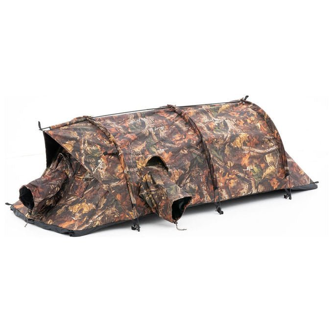 Buteo Photo Gear FALCO MARK IV Tenda per Fotografia Naturalistica con Tre Snoot Fissi Reti Anti-insetto e Pattern Mimetici colore Marrone