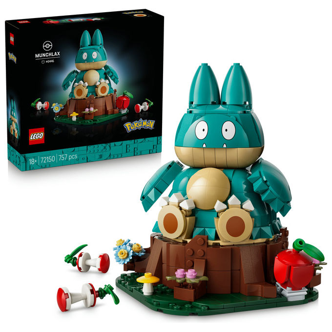 Lego 72150 Set da Costruzione Pokémon Munchlax 757 Pezzi Altezza 18 cm colore Multicolore