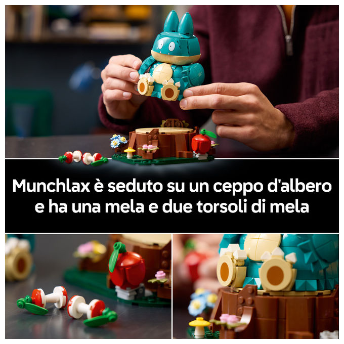 Lego 72150 Set da Costruzione Pokémon Munchlax 757 Pezzi Altezza 18 cm colore Multicolore