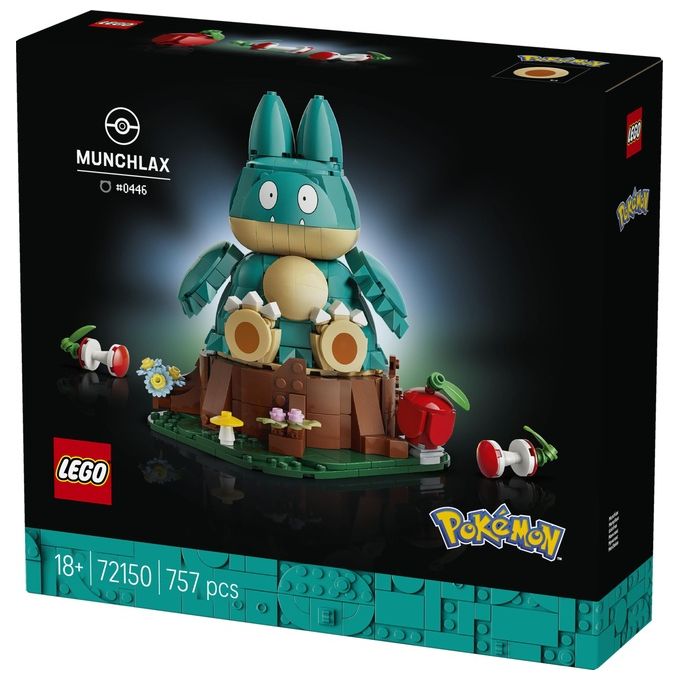Lego 72150 Set da Costruzione Pokémon Munchlax 757 Pezzi Altezza 18 cm colore Multicolore