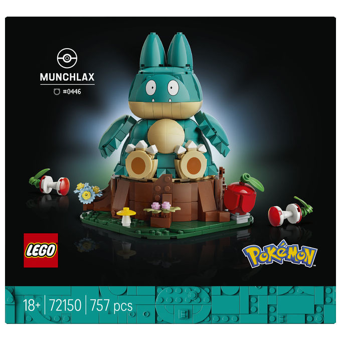 Lego 72150 Set da Costruzione Pokémon Munchlax 757 Pezzi Altezza 18 cm colore Multicolore