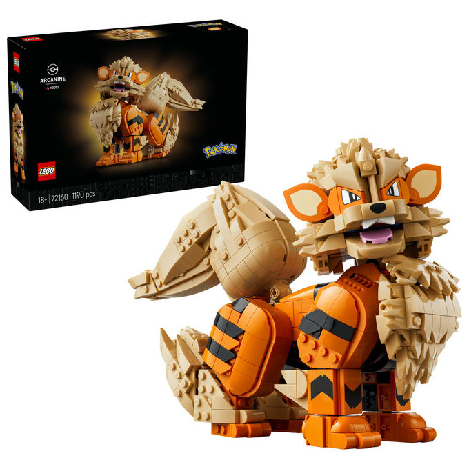 Lego 72160 Pokémon Set di costruzione Arcanine 1190 pezzi per adulti collezionisti e appassionati di videogiochi colore Multicolore