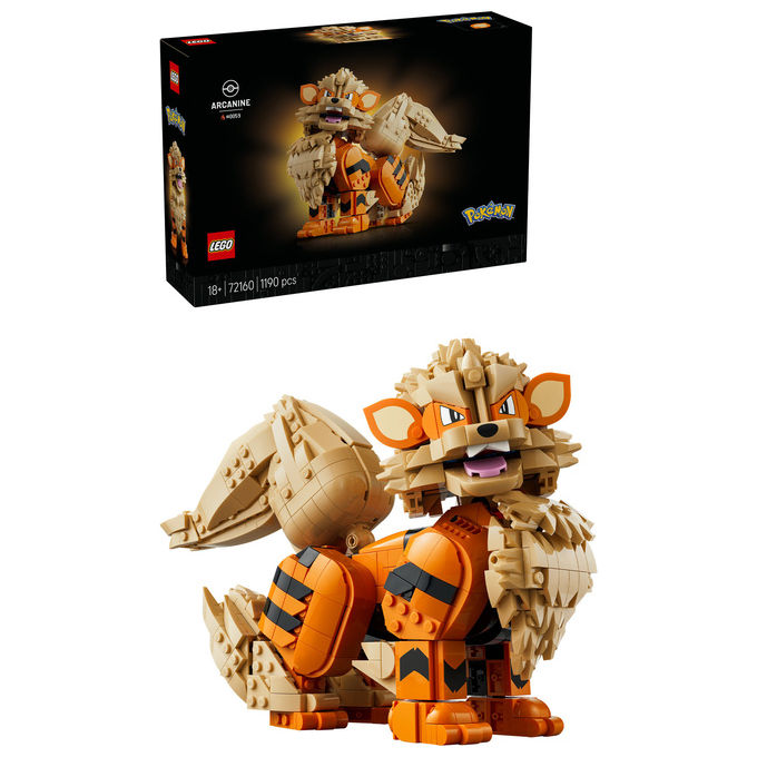 Lego 72160 Pokémon Set di costruzione Arcanine 1190 pezzi per adulti collezionisti e appassionati di videogiochi colore Multicolore