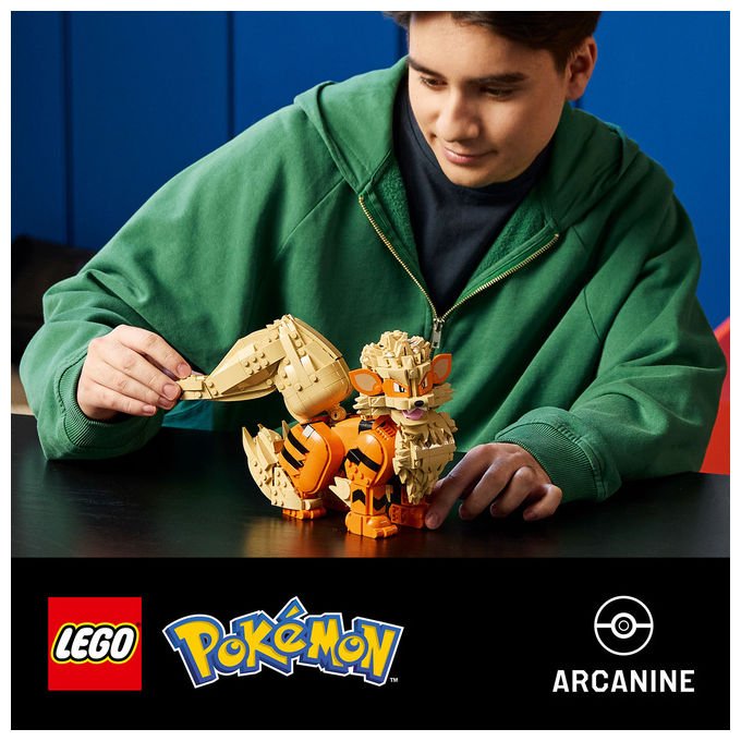Lego 72160 Pokémon Set di costruzione Arcanine 1190 pezzi per adulti collezionisti e appassionati di videogiochi colore Multicolore