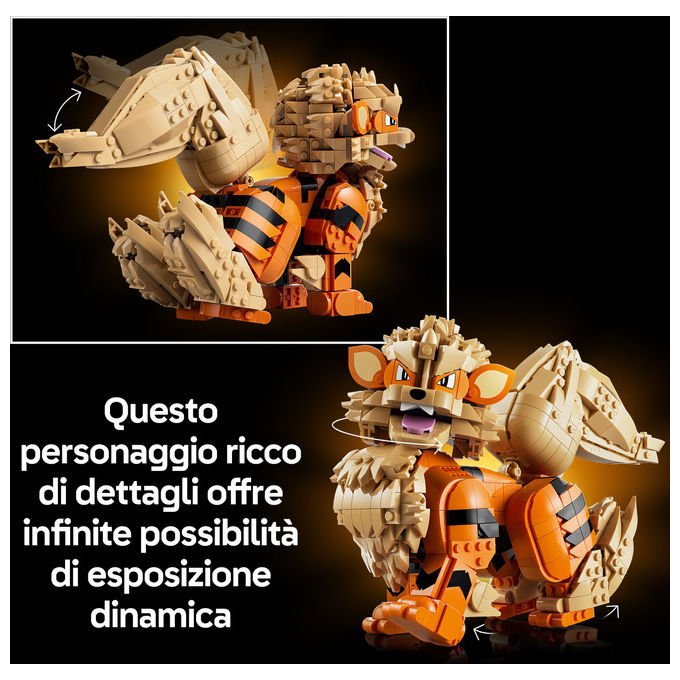 Lego 72160 Pokémon Set di costruzione Arcanine 1190 pezzi per adulti collezionisti e appassionati di videogiochi colore Multicolore