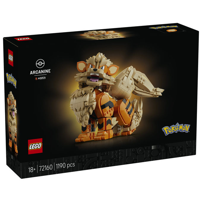 Lego 72160 Pokémon Set di costruzione Arcanine 1190 pezzi per adulti collezionisti e appassionati di videogiochi colore Multicolore