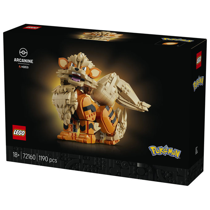 Lego 72160 Pokémon Set di costruzione Arcanine 1190 pezzi per adulti collezionisti e appassionati di videogiochi colore Multicolore
