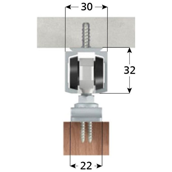 Omge Kit Guida Per Porte Scorrevoli Kg80 Cm.190
