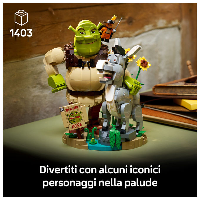 Lego 72423 Kit di Costruzione Shrek Ciuchino e Gatto con gli Stivali 1403 pezzi colore Multicolore