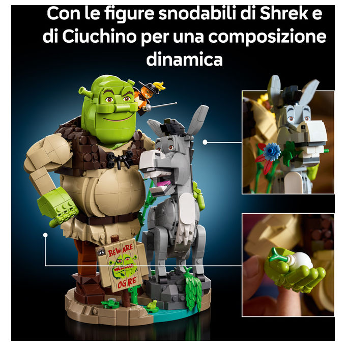 Lego 72423 Kit di Costruzione Shrek Ciuchino e Gatto con gli Stivali 1403 pezzi colore Multicolore