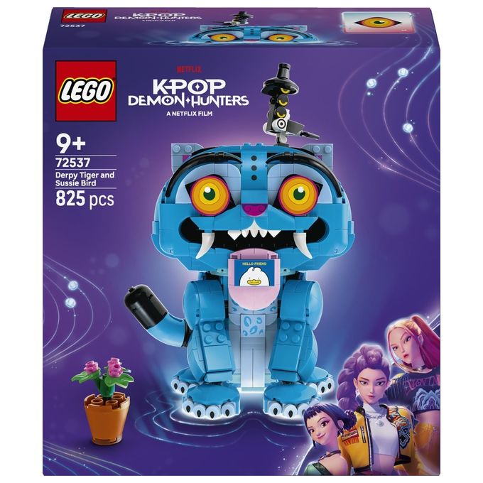 Lego 72537 KPop Demon Hunters Set da Costruzione con Derpy la Tigre e Sussie la Gazza 825 Pezzi colore Multicolore