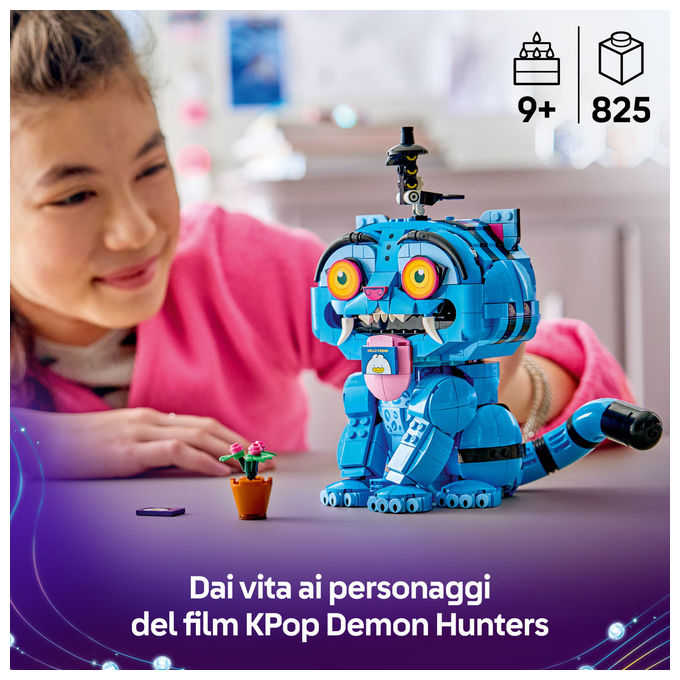 Lego 72537 KPop Demon Hunters Set da Costruzione con Derpy la Tigre e Sussie la Gazza 825 Pezzi colore Multicolore