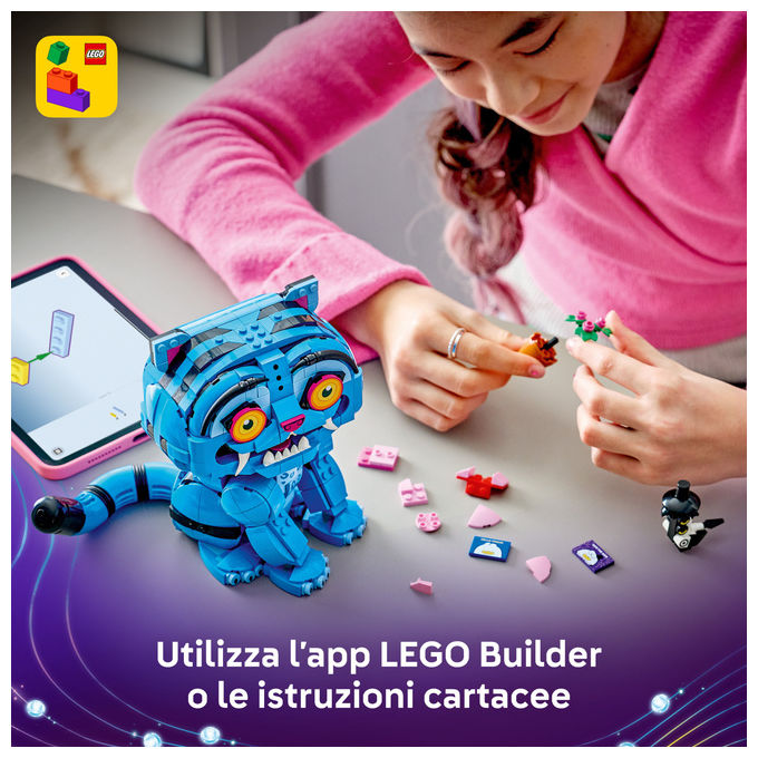 Lego 72537 KPop Demon Hunters Set da Costruzione con Derpy la Tigre e Sussie la Gazza 825 Pezzi colore Multicolore