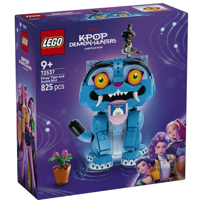 Lego 72537 KPop Demon Hunters Set da Costruzione con Derpy la Tigre e Sussie la Gazza 825 Pezzi colore Multicolore