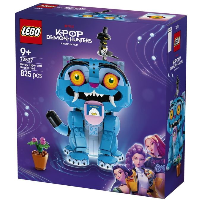 Lego 72537 KPop Demon Hunters Set da Costruzione con Derpy la Tigre e Sussie la Gazza 825 Pezzi colore Multicolore