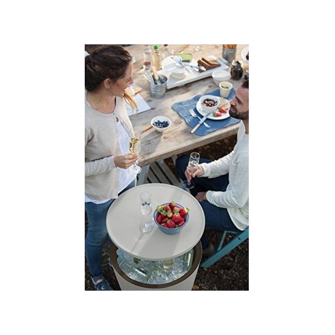 Keter 238028 Cool Bar Tavolino Portaghiaccio da Esterno 30 Lt doppia parete portata 50 Kg colore Bianco